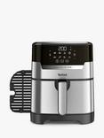 Tefal EY505D Easy Fry Precision+ 2in1 Digital Air Fryer & Grill, 4.2L, Chrome/Black