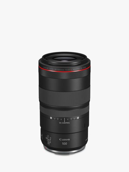 Canon RF 100mm f/2.8 L Macro IS USM Lens, Black