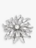 Eclectica Pre-Loved Swarovski Crystal Flower Burst Brooch, Dated Circa 1990s, Silver