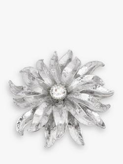 Eclectica Pre-Loved Swarovski Crystal Flower Burst Brooch, Dated Circa 1990s, Silver, Silver