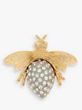 Eclectica Pre-Loved Swarovski Crystal Bumble Bee Brooch, Dated Circa 1980s, Gold/Silver