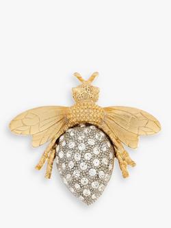 Eclectica Pre-Loved Swarovski Crystal Bumble Bee Brooch, Dated Circa 1980s, Gold/Silver, Gold/Silver