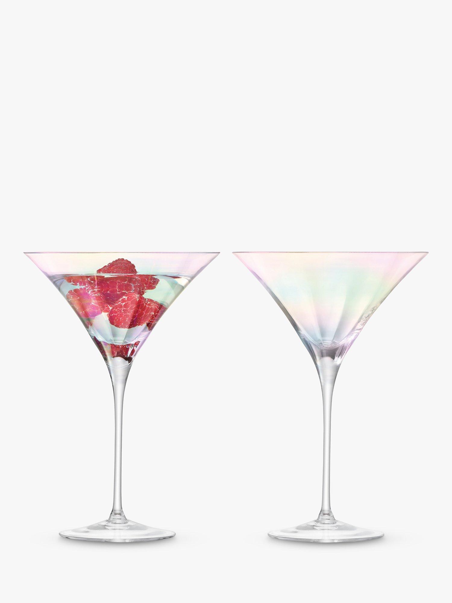 LSA International Pearl Martini Cocktail Glass, Set of 2, 300ml, Clear