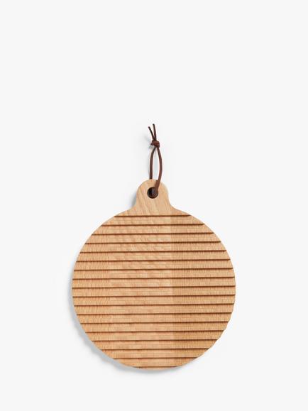 John Lewis Round Oak Wood Trivet, 18.5cm, Natural - view 2, Natural