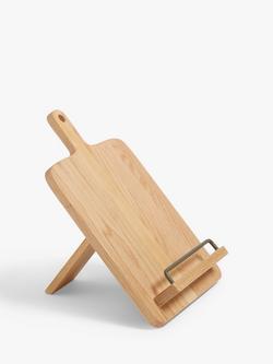 John Lewis Oak Wood Foldable Cookbook Stand, Natural, Natural