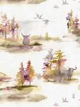 Voyage Caledonian Forest Furnishing Fabric, Linen Plum