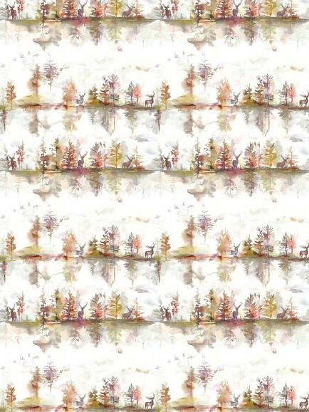 Voyage Wilderness Furnishing Fabric - view 2, Linen Plum