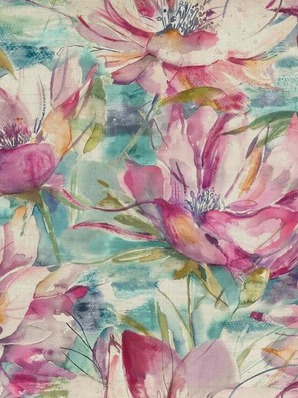 Voyage Dusky Blooms Furnishing Fabric, Sweetpea