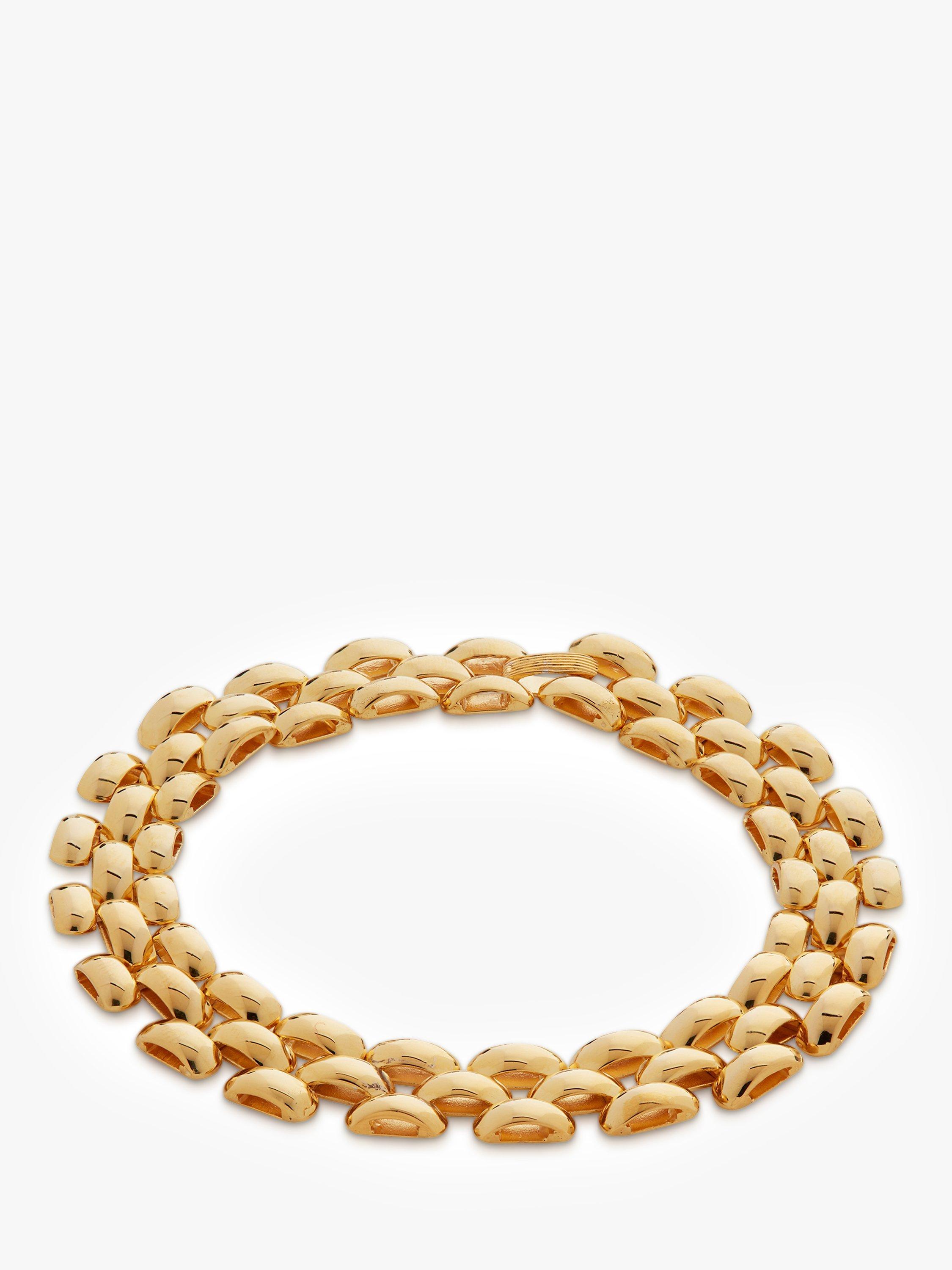 Product image 1 of 3, which shows Monica Vinader Heirloom Bracelet, Gold, S/M