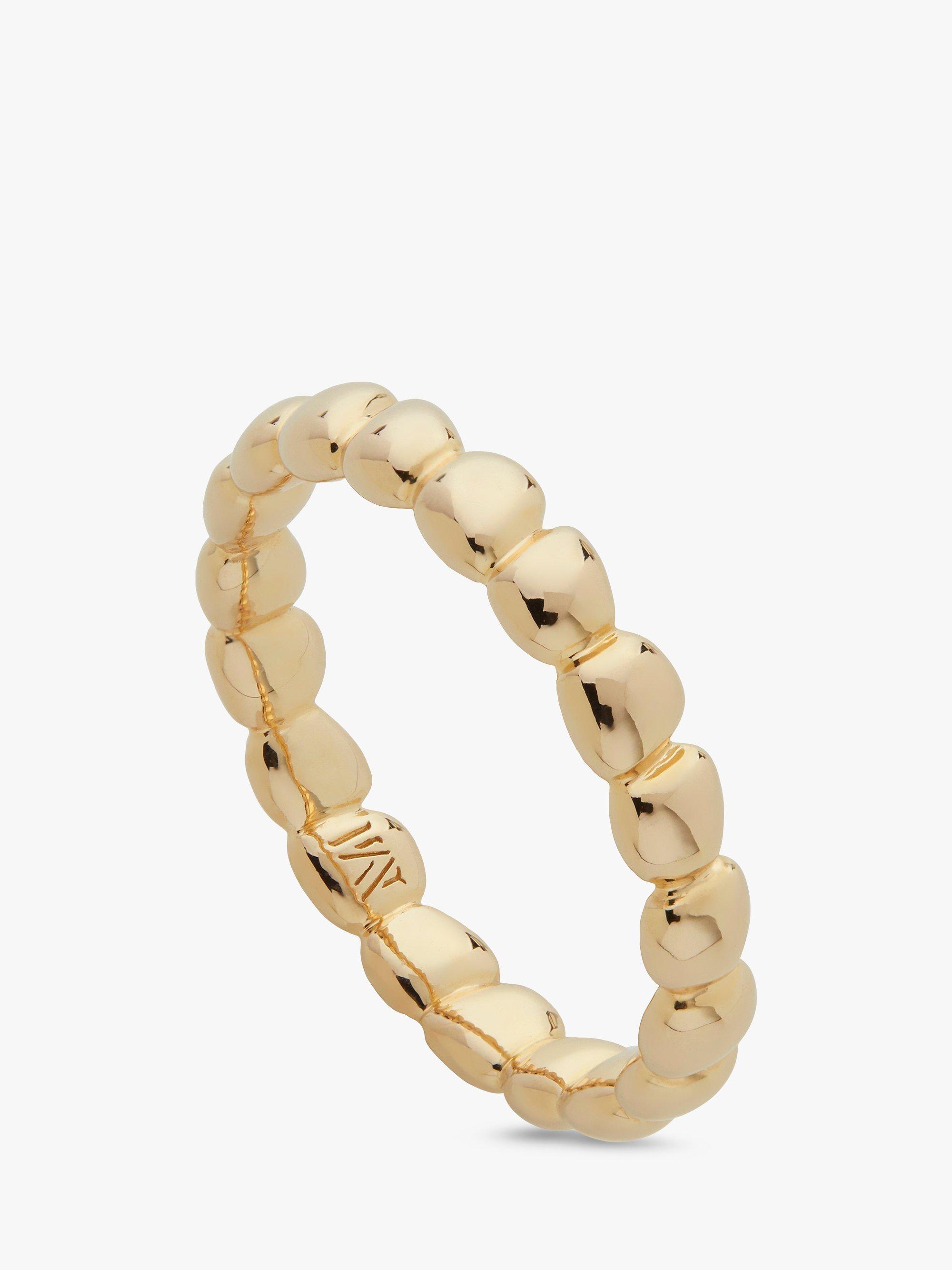 Monica Vinader Nura Stacking Ring, Gold, K