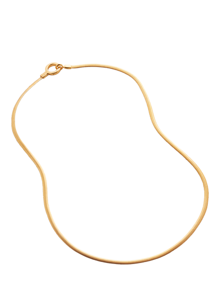 Monica Vinader Snake Chain Necklace, Gold, Gold