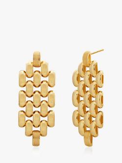 Monica Vinader Chain Cocktail Drop Earrings, Gold, Gold Gold