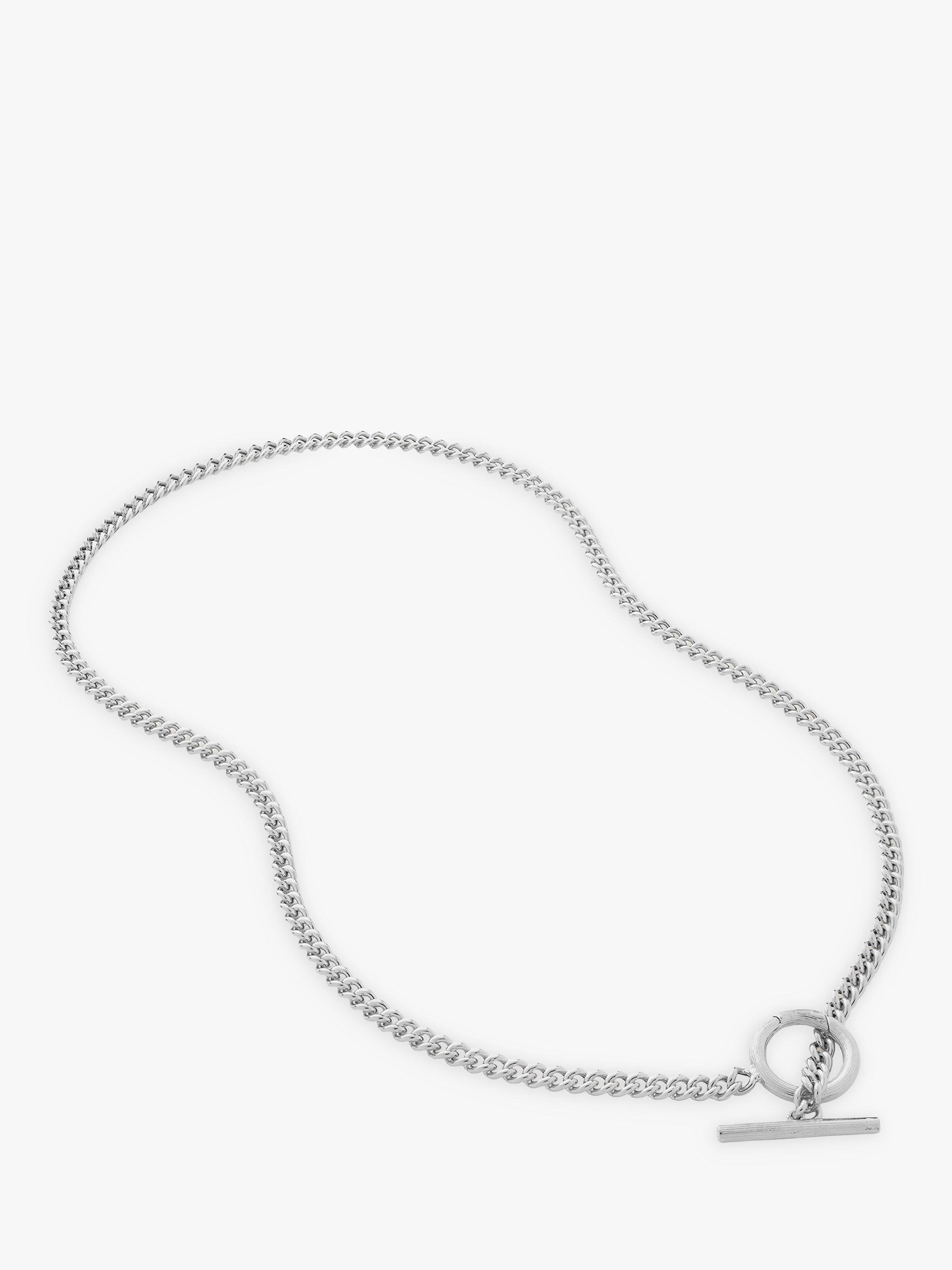 Monica Vinader Groove T Bar Lariat Necklace