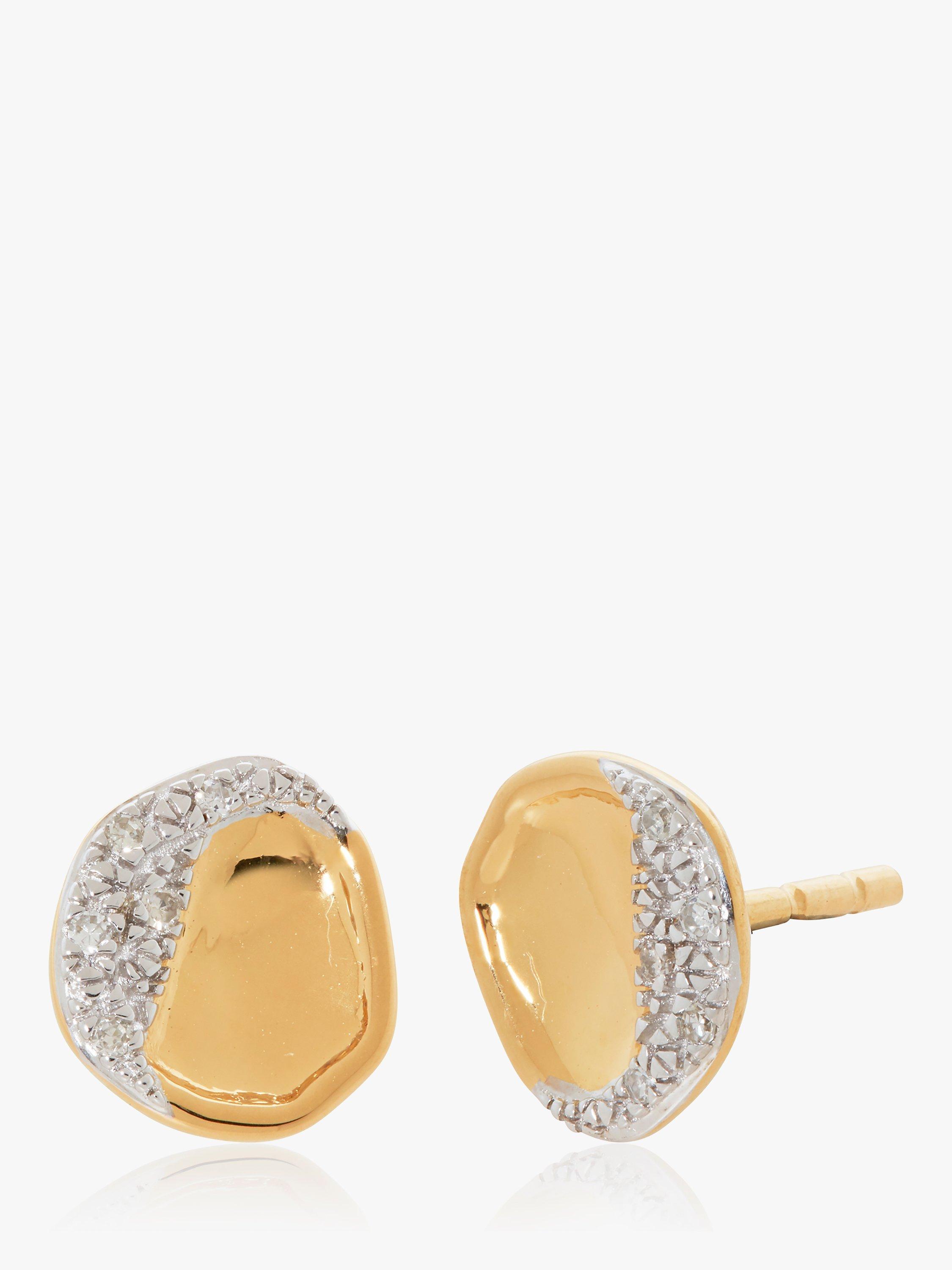 Monica Vinader Shore Diamond Stud Earrings