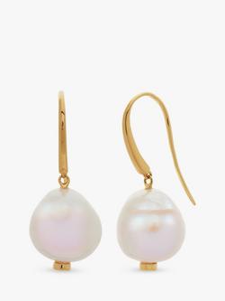 Monica Vinader Nura Keshi Pearl Drop Hook Earrings, Gold