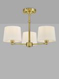 John Lewis Isabel Semi Flush Ceiling Light, Antique Brass