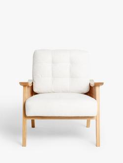 John Lewis Gondola Club Chair, Light Leg, Natural - view 2, Natural