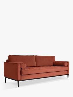 Swyft Model 02 Large 3 Seater Sofa, Brick Velvet
