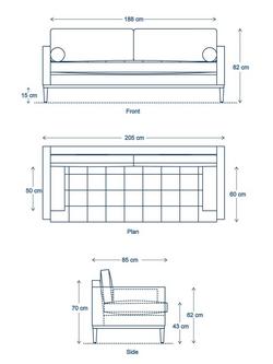 Swyft Model 02 Large 3 Seater Sofa - view 2, Brick Velvet