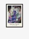 John Lewis Gustav Klimt 'Das Madchen' Framed Print & Mount, 73.5 x 53.5cm, Blue/Multi