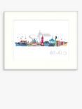 John Lewis Ilona Drew 'Panoramic Brighton' Framed Print & Mount, 43.5 x 53.5cm, Multi