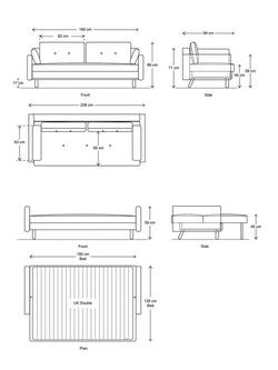 Swyft Model 04 Large 3 Seater Double Sofa Bed - view 2, Pumice Linen