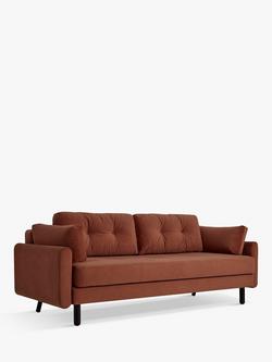 Swyft Model 04 Large 3 Seater Double Sofa Bed, Brick Velvet