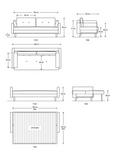 Swyft Model 04 Large 3 Seater Double Sofa Bed, Brick Velvet