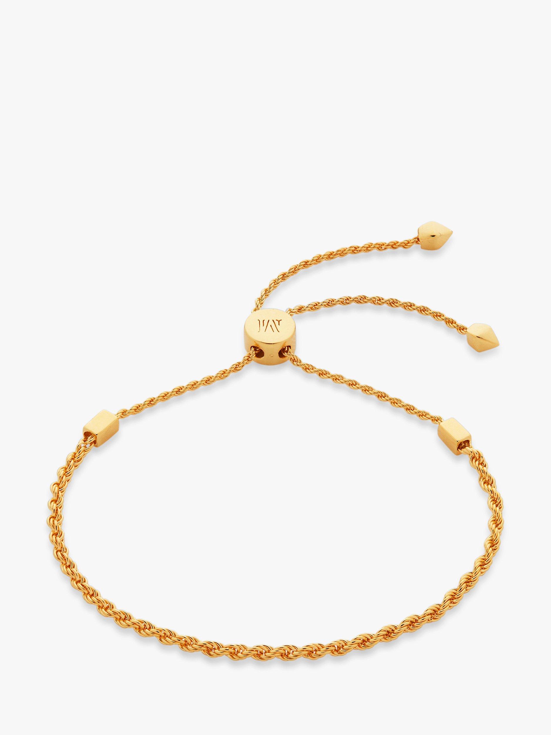 Product image 1 of 6, which shows Monica Vinader Corda Fine Chain Bracelet, Gold