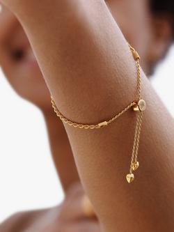 Monica Vinader Corda Fine Chain Bracelet, Gold - view 2, Gold