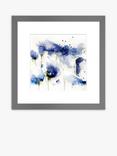 John Lewis Green Lili 'Indigo Blooms II' Framed Print & Mount, 33.5 x 33.5cm, Blue