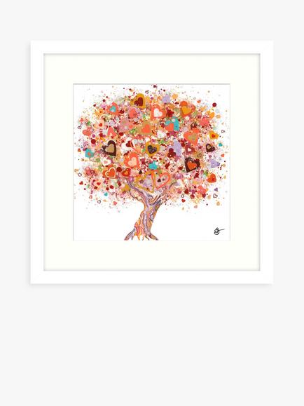 John Lewis Sara Otter 'Sweet Dreams' Framed Print & Mount, 43.5 x 43.5cm, Pink/Multi, Pink/Multi