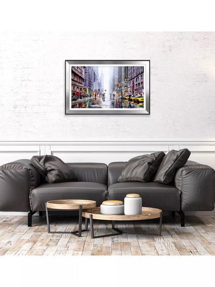 John Lewis Richard Macneil 'Rainfall on Fifth Avenue New York' Framed Print & Mount, 72 x 112cm, Multi - view 2, Multi