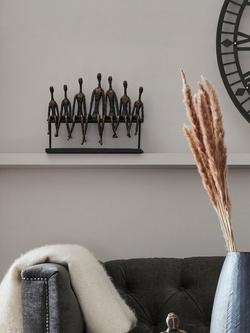 Libra Interiors Friendship Bench Sculpture, H36cm, Antique Bronze - view 2, Bronze