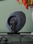 Libra Interiors Abstract Couple Sculpture, H33cm, Antique Bronze/Grey
