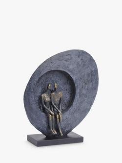 Libra Interiors Abstract Couple Sculpture, H33cm, Antique Bronze/Grey, Antique Bronze/Grey