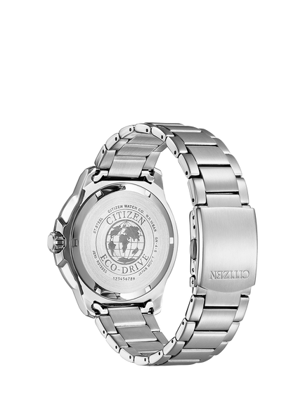 Citizen AW1525-81L Men's Sport Date Bracelet Strap Watch, Silver/Blue - view 2, Silver/Blue