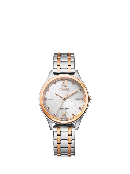 Citizen EM0506-77A Women's Eco-Drive Two-Tone Bracelet Strap Watch, Silver/Gold, Silver/Gold