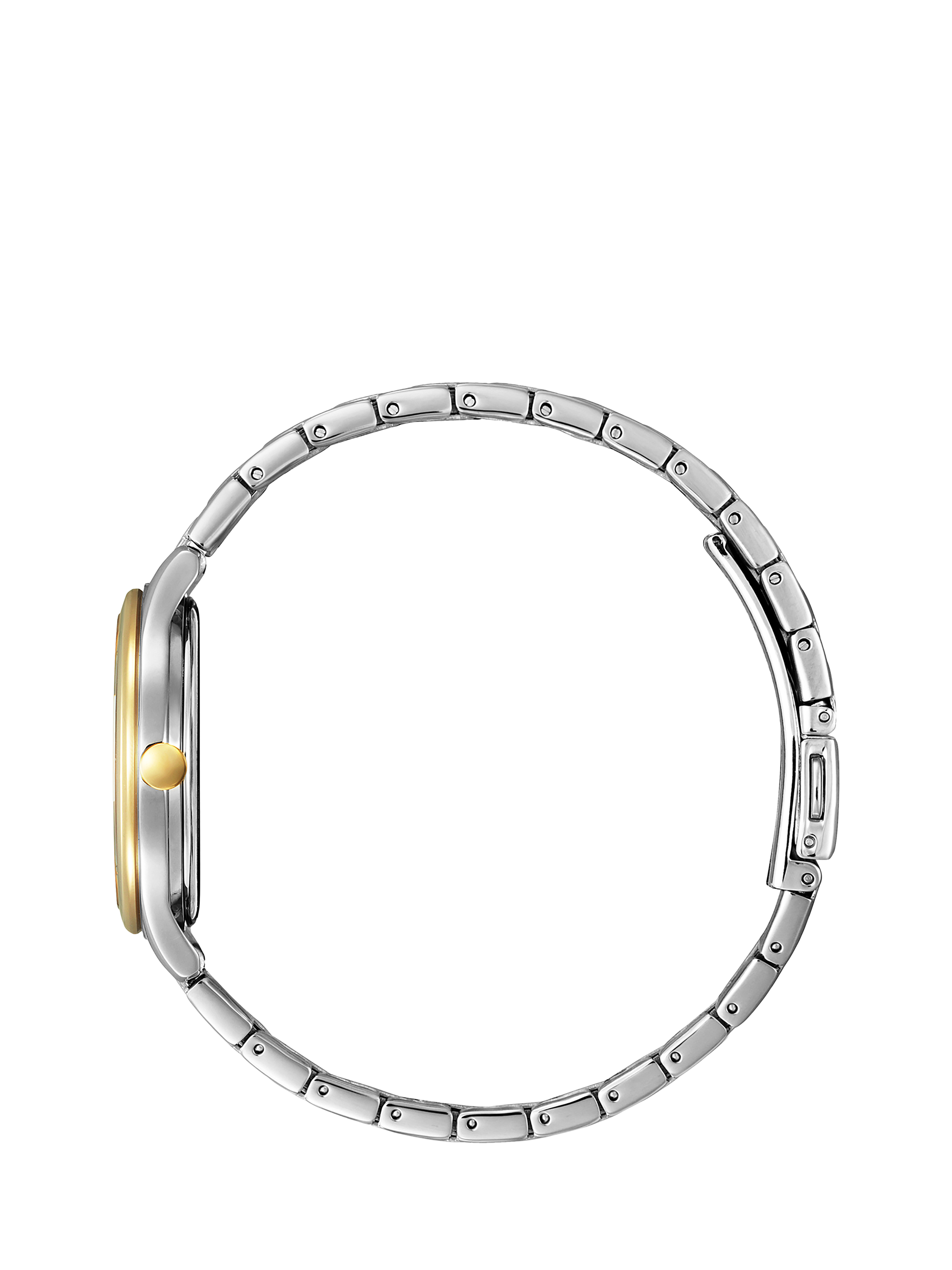 Product image 3 of 4, which shows Citizen EM0506-77A Women's Eco-Drive Two-Tone Bracelet Strap Watch, Silver/Gold