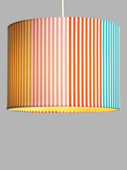 Harlequin Hide & Seek Coral Striped Ceiling Light Shade, Multi, Multi