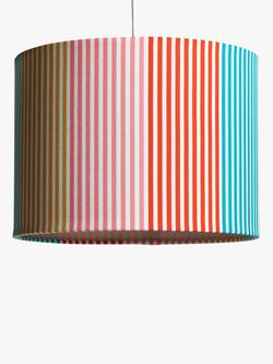 Harlequin Hide & Seek Coral Striped Ceiling Light Shade, Multi - view 2, Multi