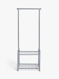 John Lewis Slim Clothes Rail, Grey - view 2, Grey