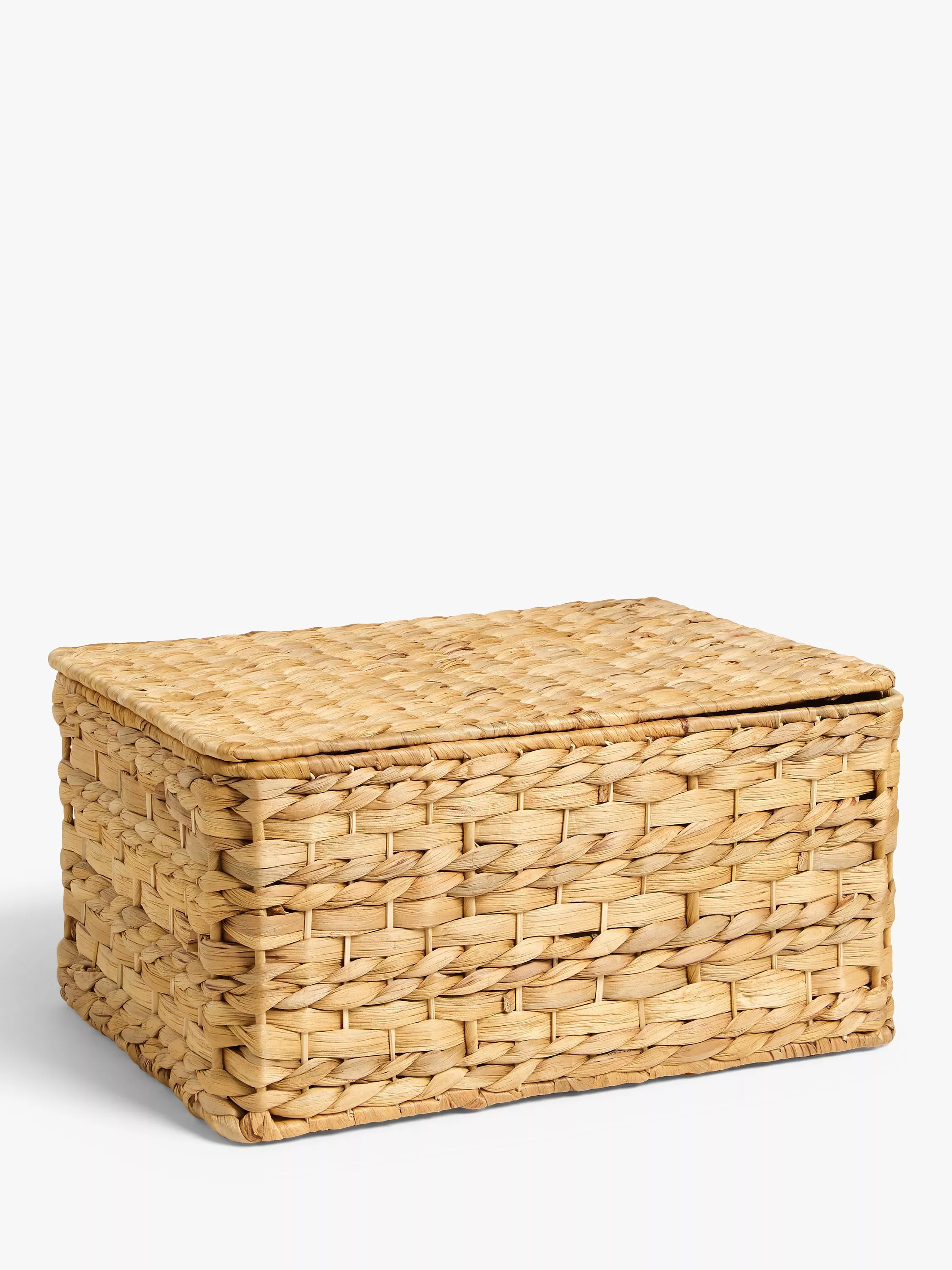 John Lewis ANYDAY Water Hyacinth Lidded Storage Basket