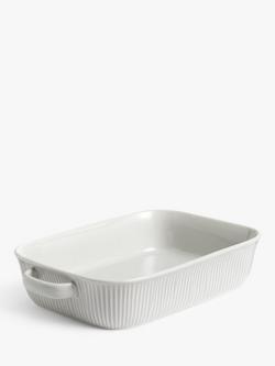 John Lewis Leckford Farm Ceramic Roaster, Grey, Grey