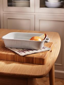 John Lewis Leckford Farm Ceramic Roaster, Grey - view 2, Grey