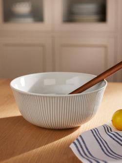 John Lewis Leckford Fine China Mixing Bowl, 435ml, Grey - view 2, Grey