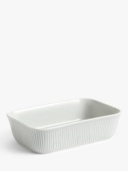 John Lewis Leckford Farm Ceramic Roaster, 23cm, Grey, Grey