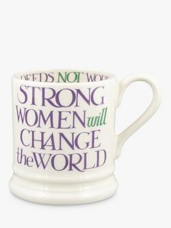 Emma Bridgewater Rainbow Toast 'Strong Women' Half Pint Mug, 300ml, Purple, Purple