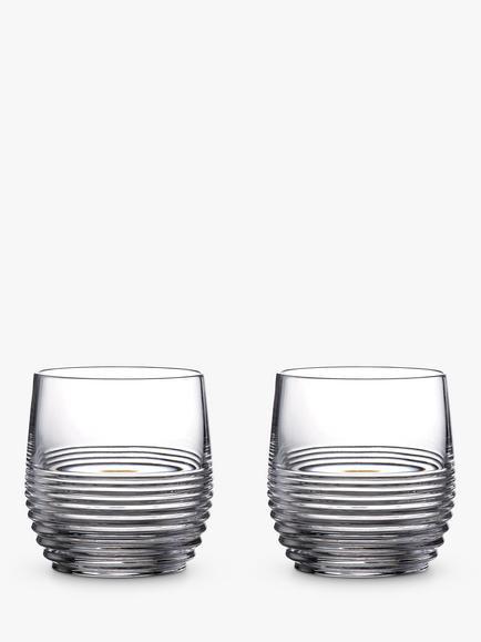 Waterford Crystal Mixology Circon Cut Glass Tumblers, Set of 2, 280ml, Clear, Clear