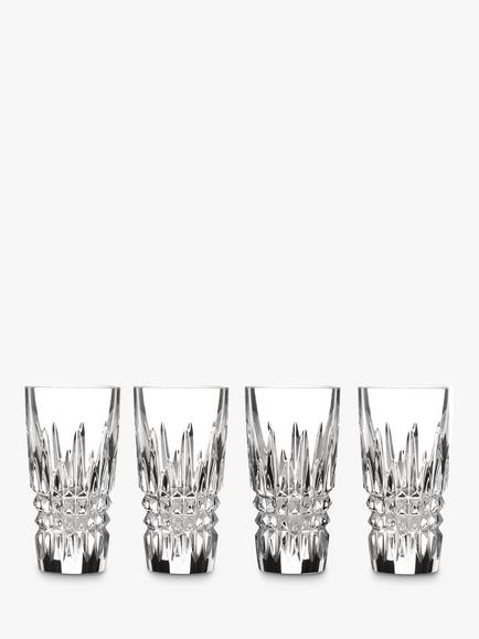 Waterford Crystal Cut Glass Lismore Diamond Shot Glasses, Set of 4, Clear